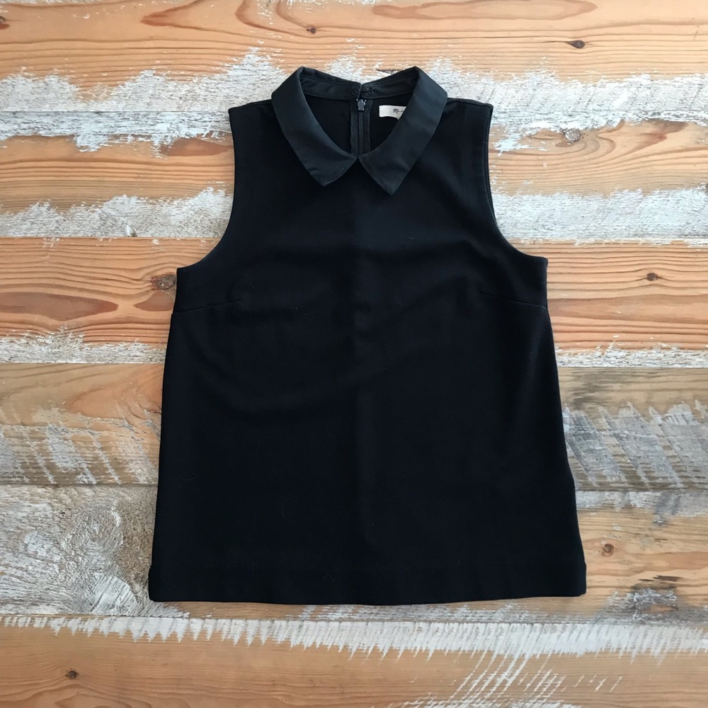 Sleeveless Madewell Top with Silk Collar